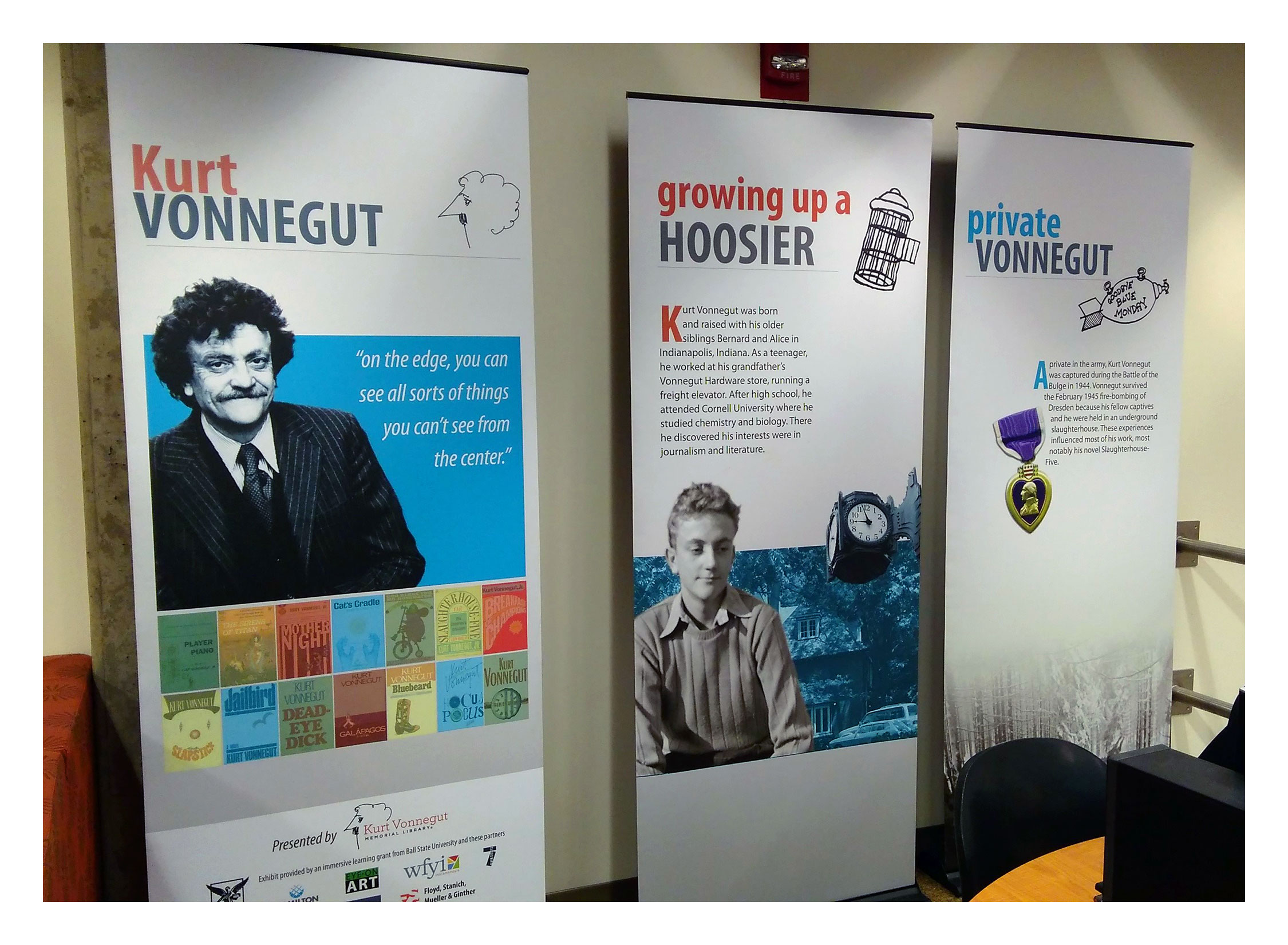 Kurt Vonnegut Display, Hicks Undergraduate Library