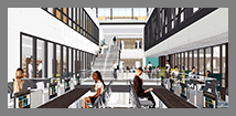 Active Learning Center stair case rendering