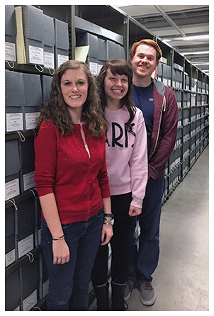 Archives Students Katie, Hannah and Max
