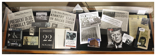 John F. Kennedy display in HSSE Library