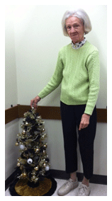 Katie Markee and her Purdue Christmas tree 2012
