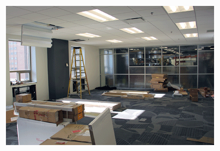 Parrish LIbrary staff workroom renovation