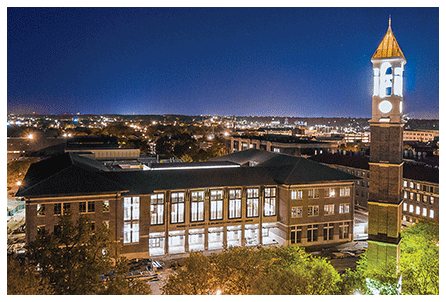 Wilmeth Active Learning Center night view 2017