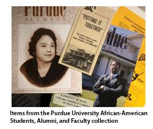 Items from the Purdue University African-American Students, Alumni, and Faculty Collection