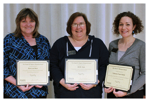 2012 Dagnese and Moriarty Award winners Jill Stair, RaeLynn Boes, Cahterine Riehle