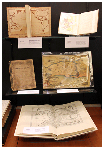 Archives exhibit: Looking DOwn, Looking Ou, and Looking Up: Maps and the Human Expereince