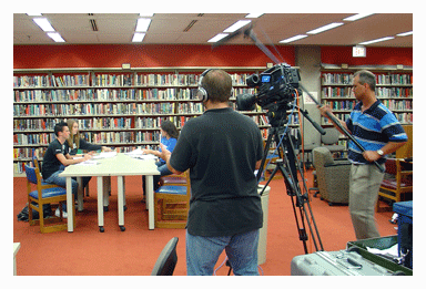 Libraries commercials videotapping for Boiler Gold Rush 2011