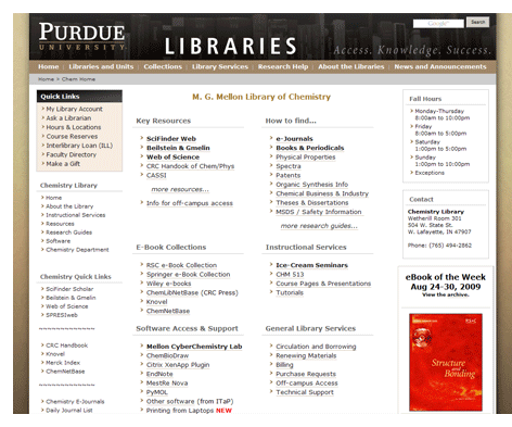 Chemistry Library Web Page