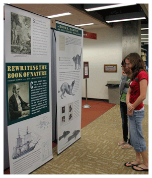 Darwin exhibit in Hicks Library 2012