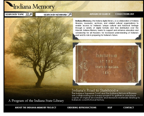 Indiana Memory Homepage