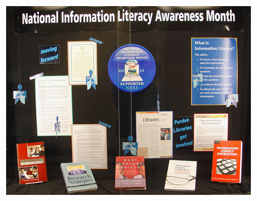 National Information Literacy Awareness display case 2011