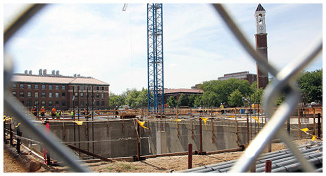 Wilmeth Active Learning Center construction
