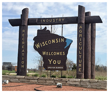 Wisconsin Welcome sign