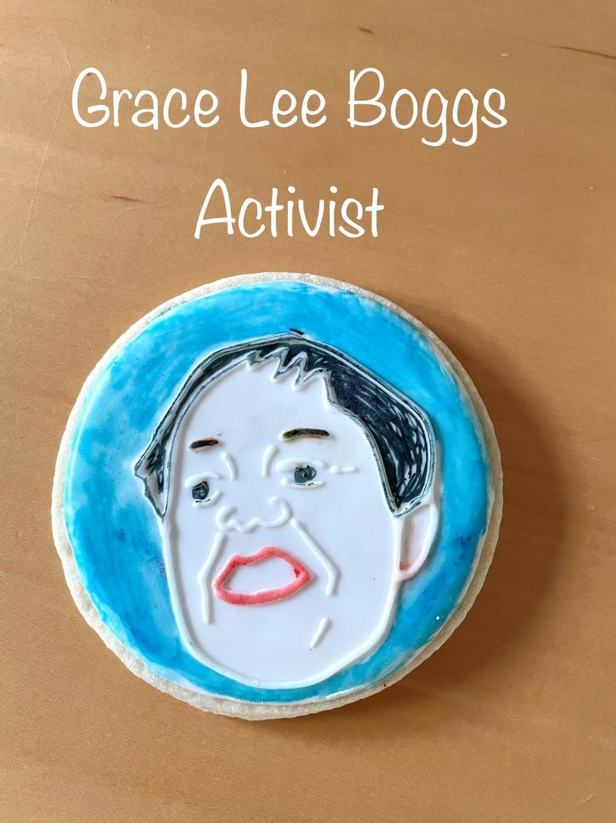 Cookies of Role Models example image. The cookie depicts the activist Grace Lee Boggs.