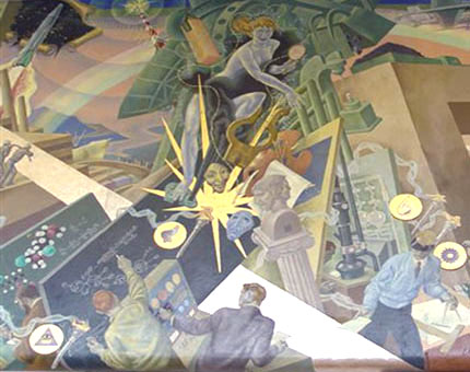 Fourth panel of the mural