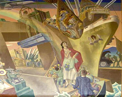 Final panel of the mural