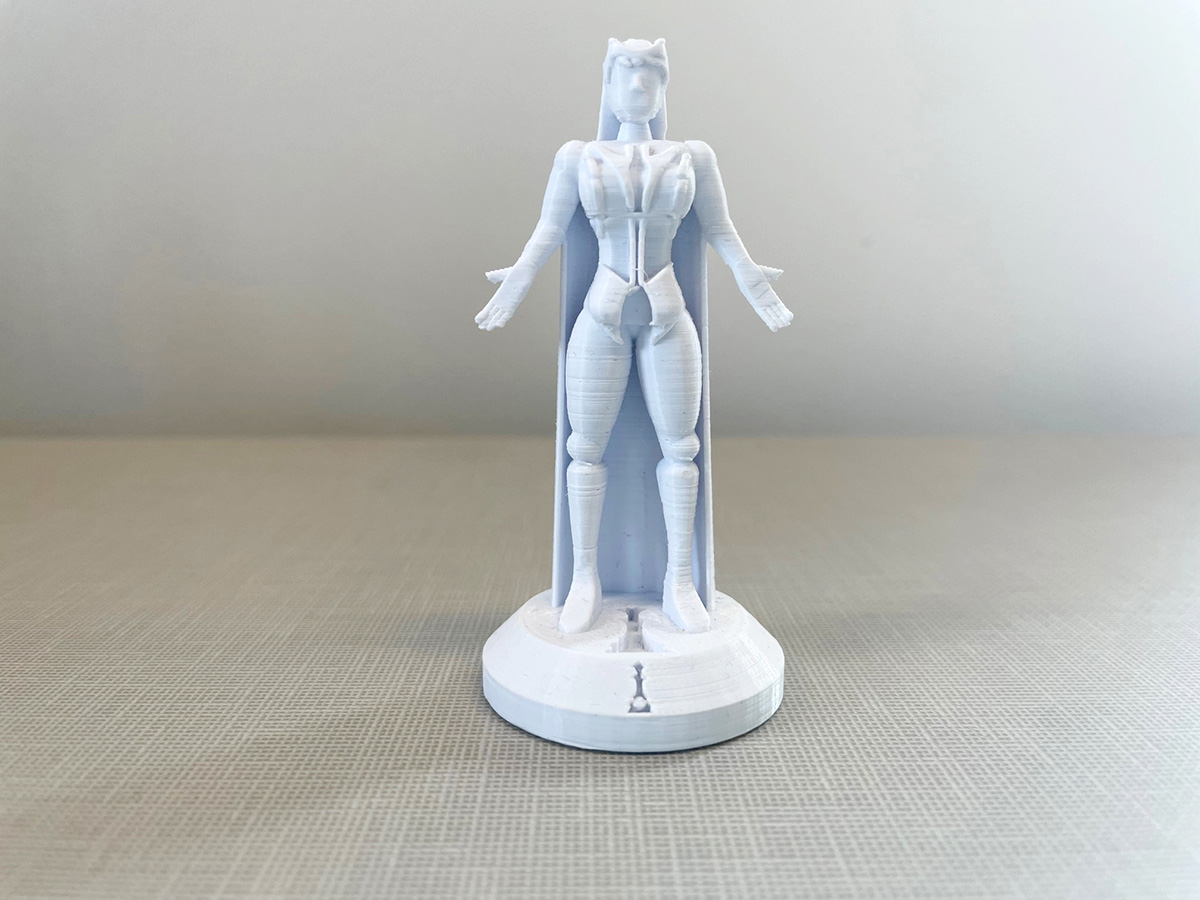 3D printed white Queen chess piece - Marvel's Scarlet Witch